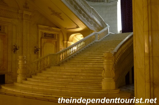 One of the grand staircases in the Palace.
