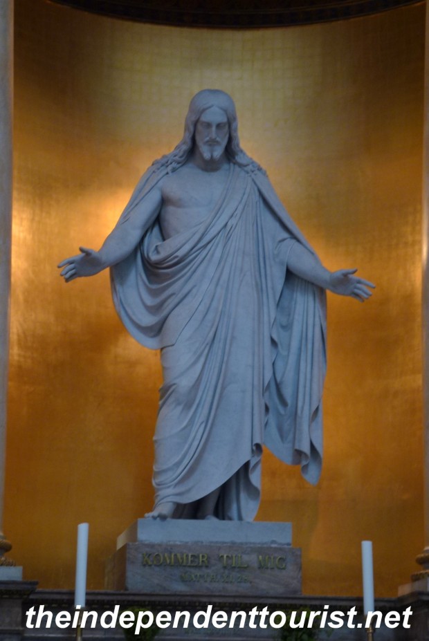 The Christus statue in The Church of Our Lady.