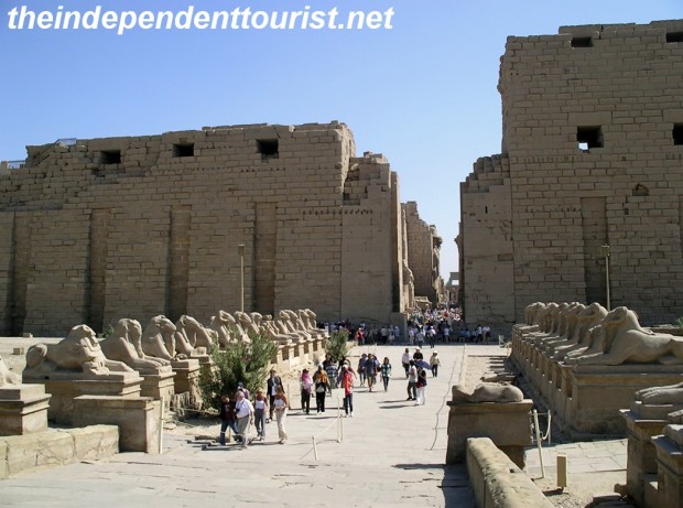 Entrance to Karnak along the Avenue of the Sphinxes (which runs all the way from Luxor).