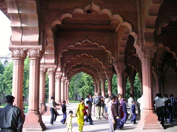 The entrance to the Emperor's reception hall in the Red Fort.